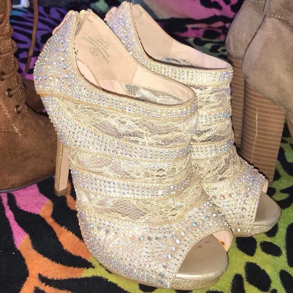 Pearl colored heels